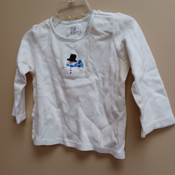 Baby GAP Snowman toddler t shirt - Picture 6 of 9